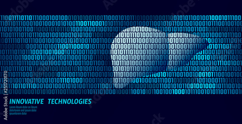 Healthy liver detoxification internal organs. Binary code data flow. Doctor online innovative technology vector illustration