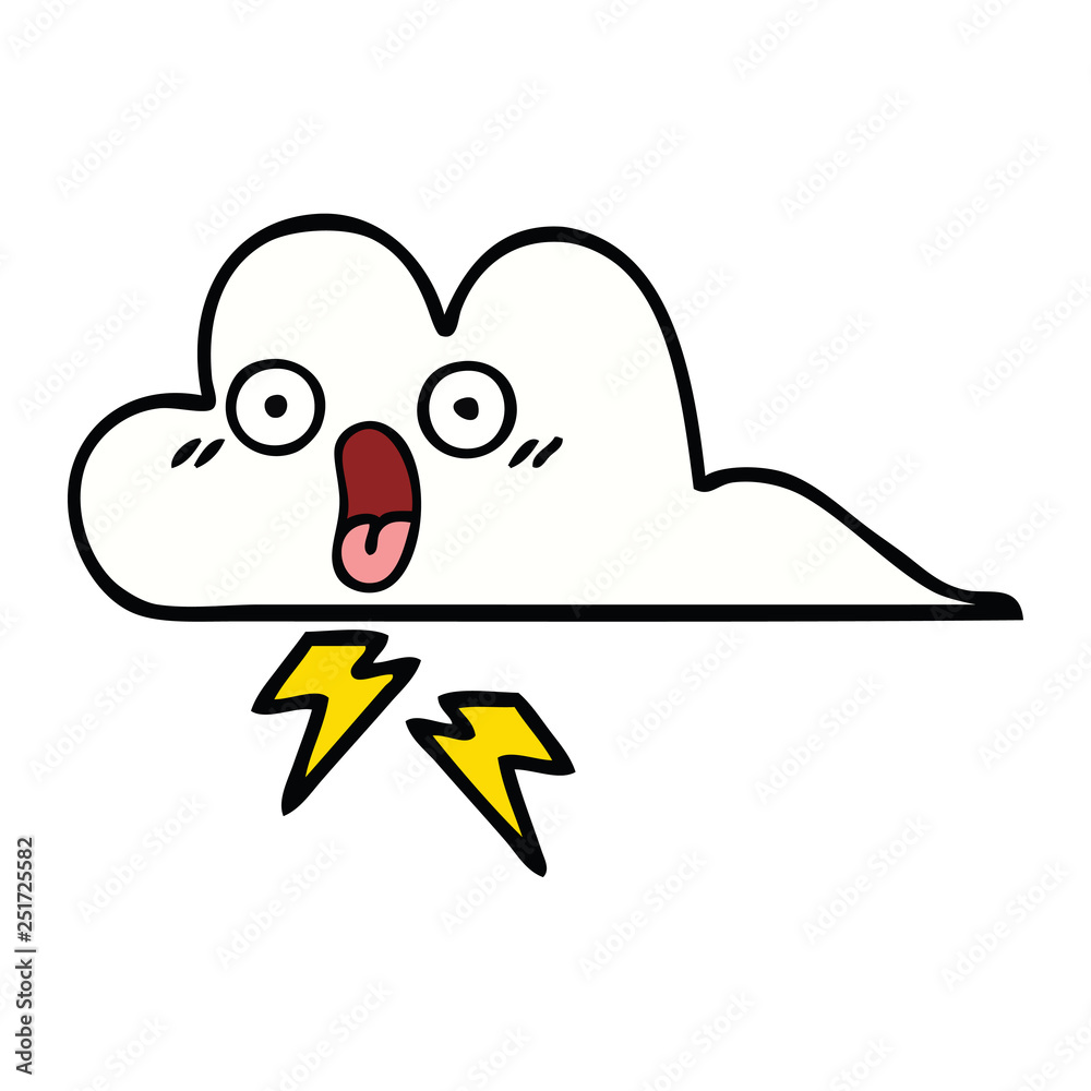 cute cartoon thunder cloud cute cartoon thunder cloud