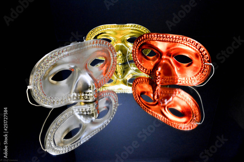 carnival mask on black background