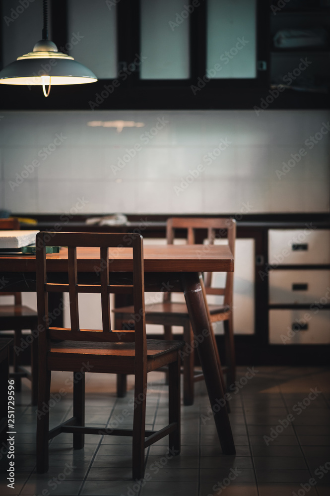Abstract scene of old dinning room Abstract scene of old dinning room