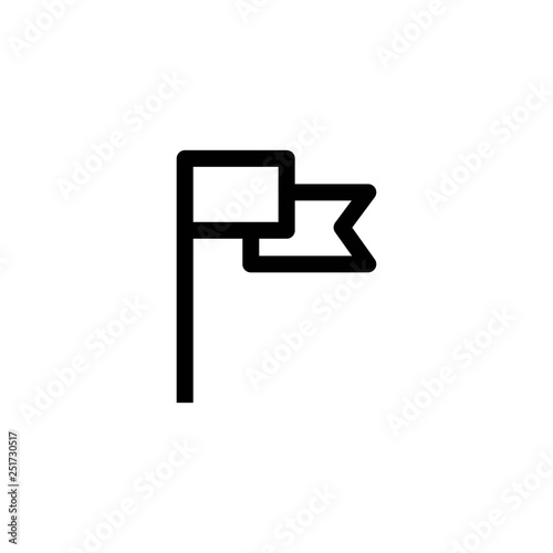 flag outline vector icon