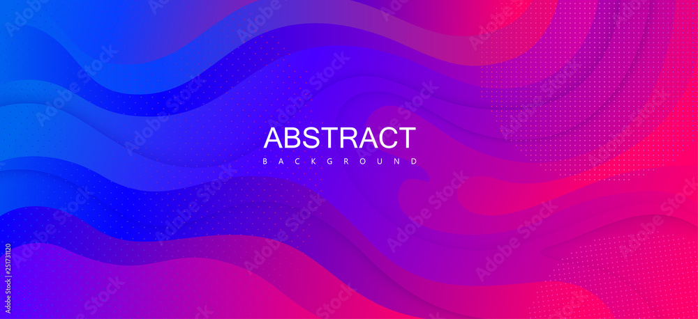 Pink and blue spectrum banner with abstract wavy pattern. Pink and blue spectrum banner with abstract wavy pattern.