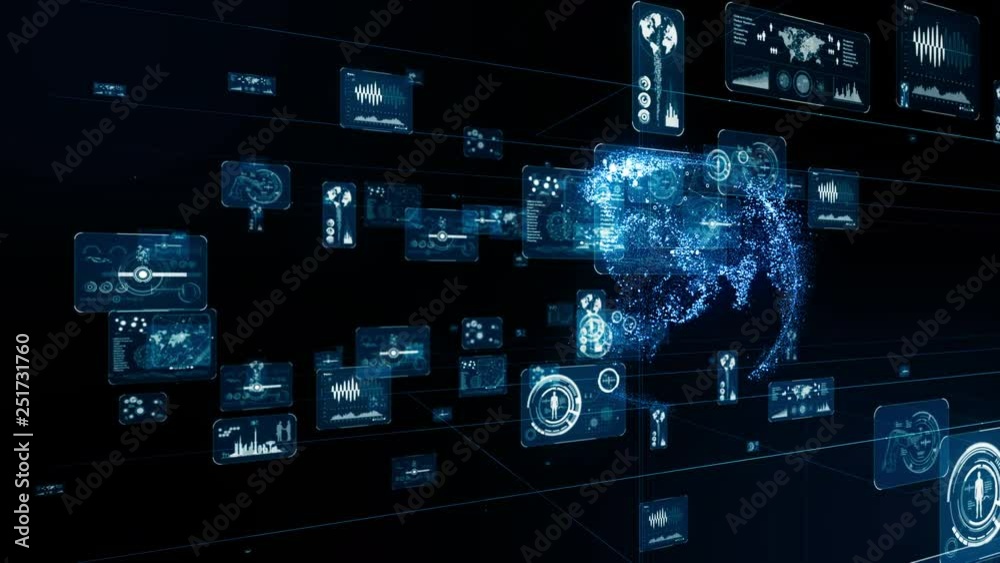 Futuristic GUI (Graphical User Interface) concept.