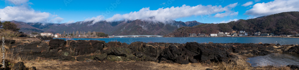 Panoramic Shot ; kawaguchi lake lapan