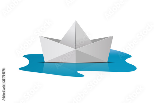 Wallpaper Mural Folder Paper Ship Boat on Sea Torontodigital.ca