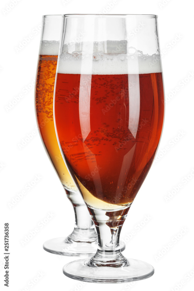 Glass of beer isolated on a white background Glass of beer isolated on a white background