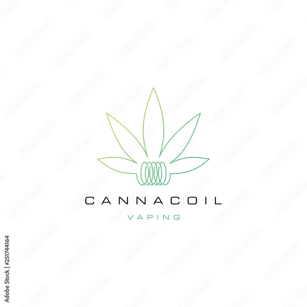 cannacoil cannabis coil logo vaping for cannabis vape product and liquid brand cannacoil cannabis coil logo vaping for cannabis vape product and liquid brand