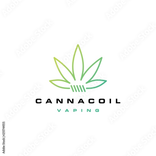 cannacoil cannabis coil logo vaping for cannabis vape product and liquid brand