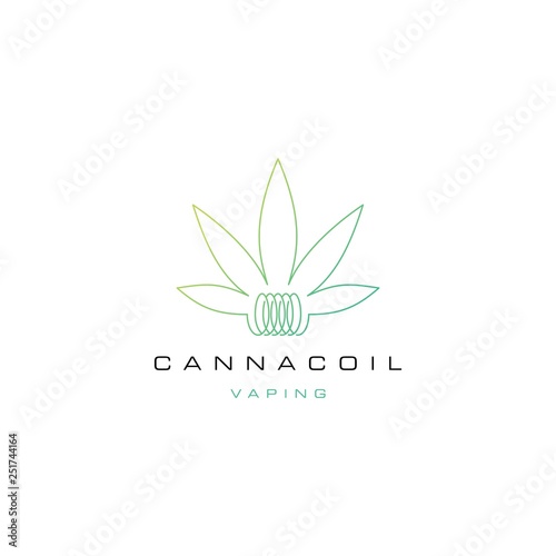 cannacoil cannabis coil logo vaping for cannabis vape product and liquid brand