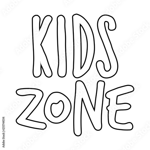 happy kids zone word label photo