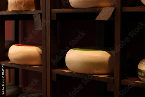 Assortment of tasty cheese ...