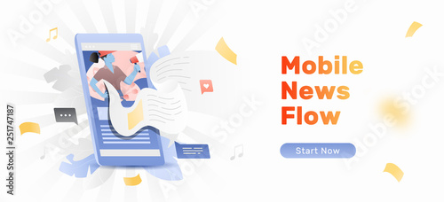 Mobile News Flow Web Banner