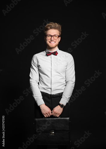 Handsome businessman with s...