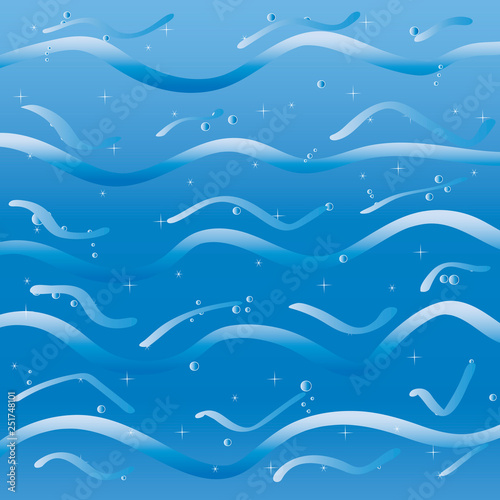 Vector background with ocean and waves.