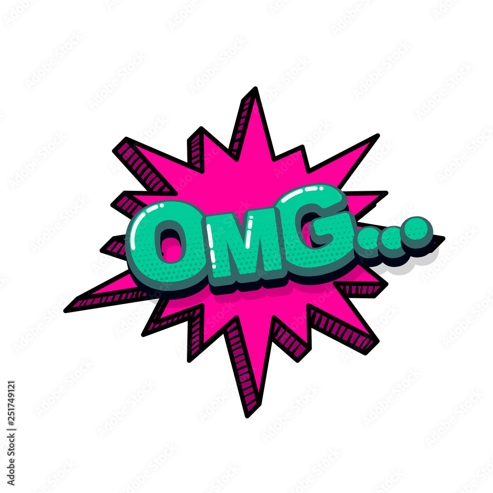 Fototapeta premium Pop art comic text