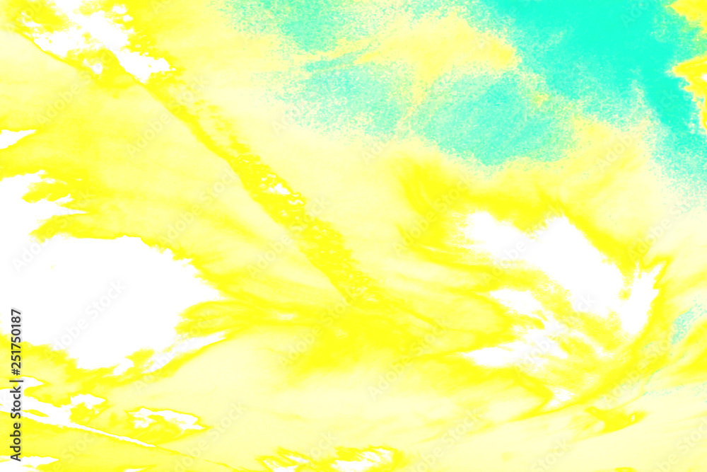 Bright abstraction blue yellow background. Close up