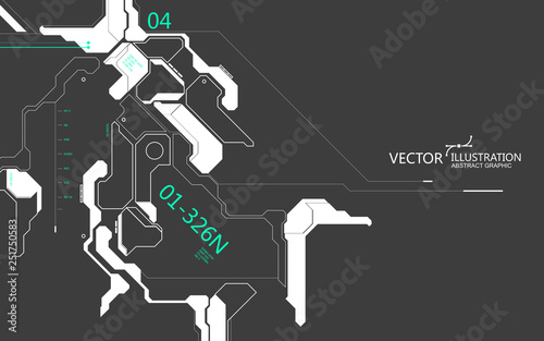 Abstract  graphics, futuristic concept lines, technological sense design.