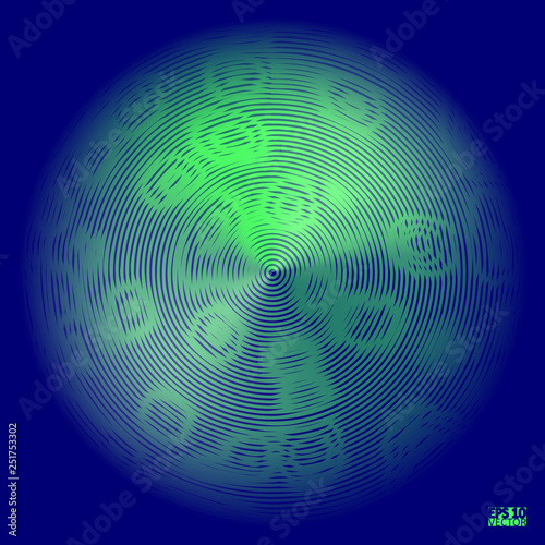 Tech futuristic abstract backgrounds  colorful circle. Eps10 Vector illustration