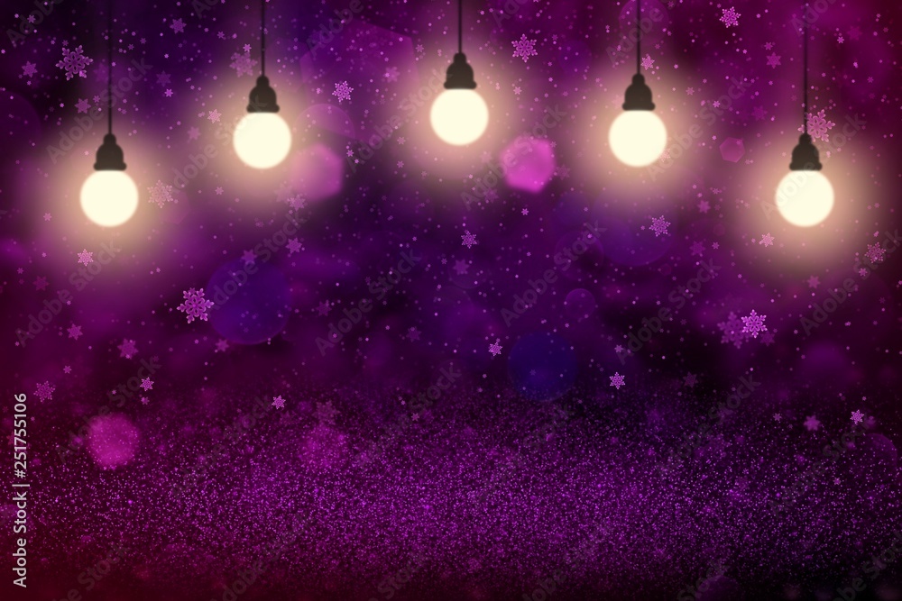 nice shining glitter lights defocused bokeh abstract background with light bulbs and falling snow flakes fly, holiday mockup texture with blank space for your content nice shining glitter lights defocused bokeh abstract background with light bulbs and falling snow flakes fly, holiday mockup texture with blank space for your content