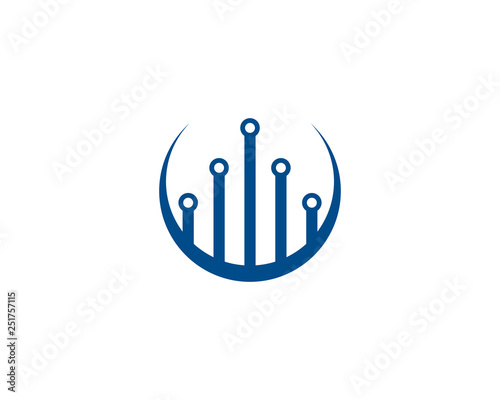 circuit technology logo template vector icon illustration design 