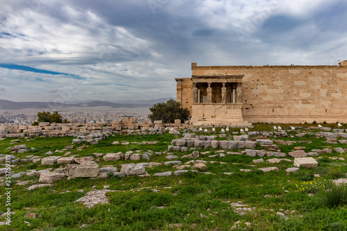 Erechtheion - small temple up on Acropolis hill with Caryatids instead of columns