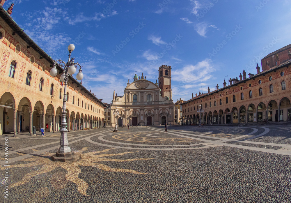 Vigevano - Italy, the historic Ducale square