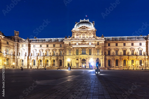 Louvre palace at night, Paris, France © Mistervlad