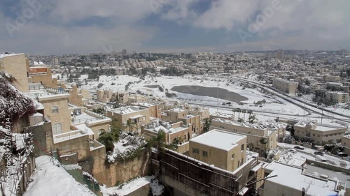 South Jerusalem Landsacpe in the Snow photo