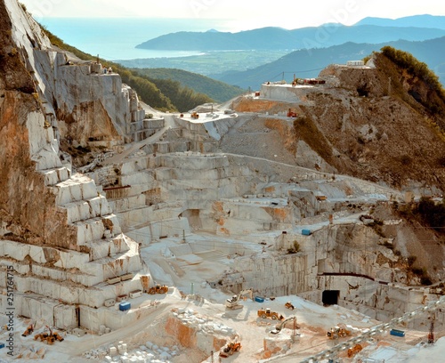 Carrara marble quarry, stone industry, Tuscany