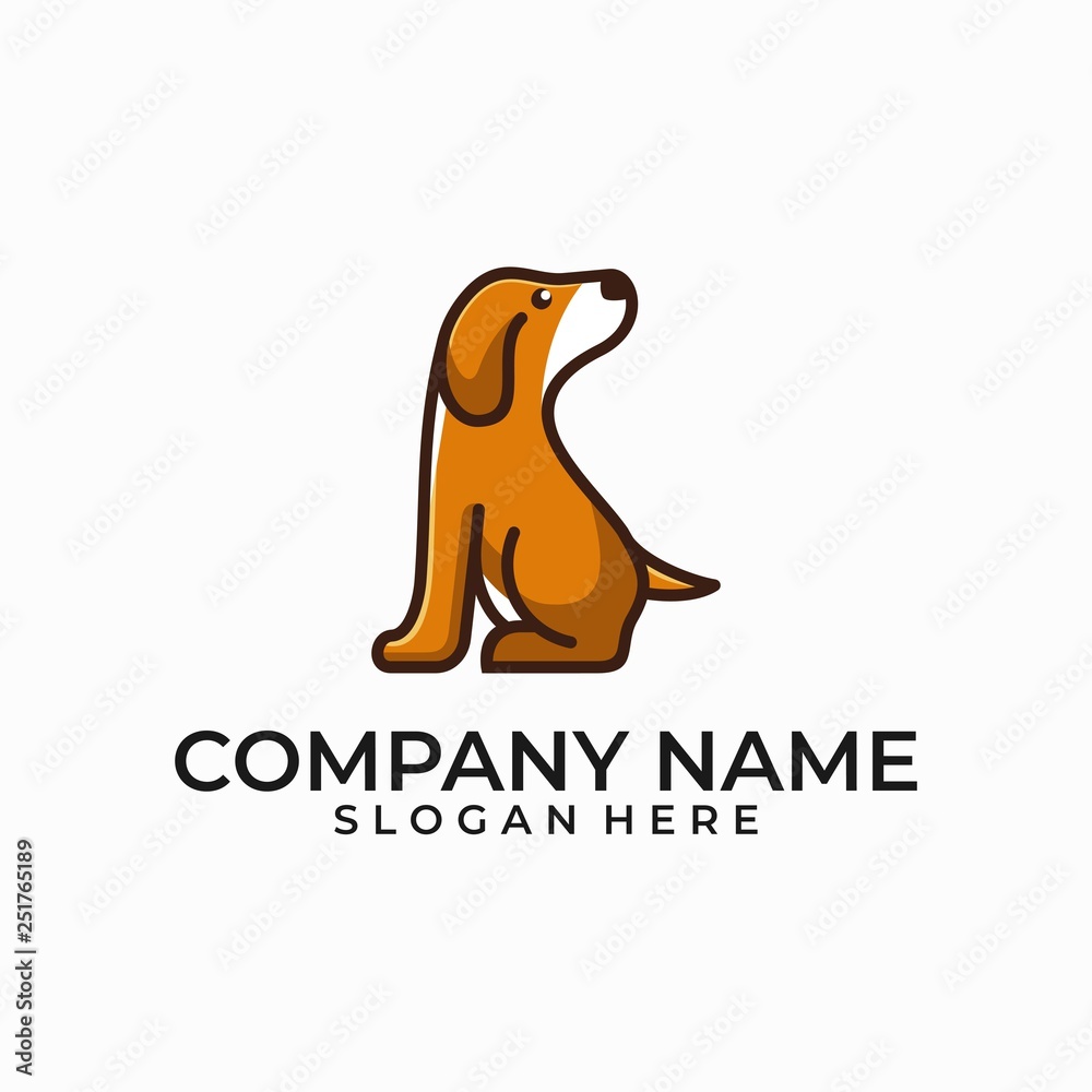 Fototapeta premium Abstract Dog Design Idea illustration vector template