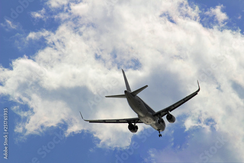 Jet airplane flying in the sky