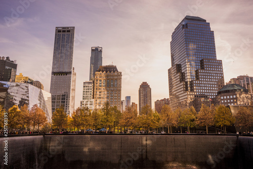Perspective from below the One World Trade Center in New York
