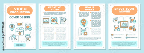 Film industry brochure template layout