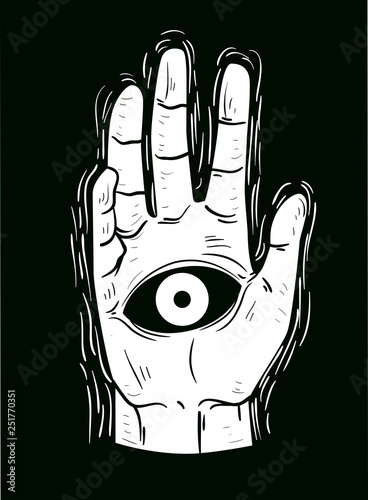 Future Hand Reading Illustration