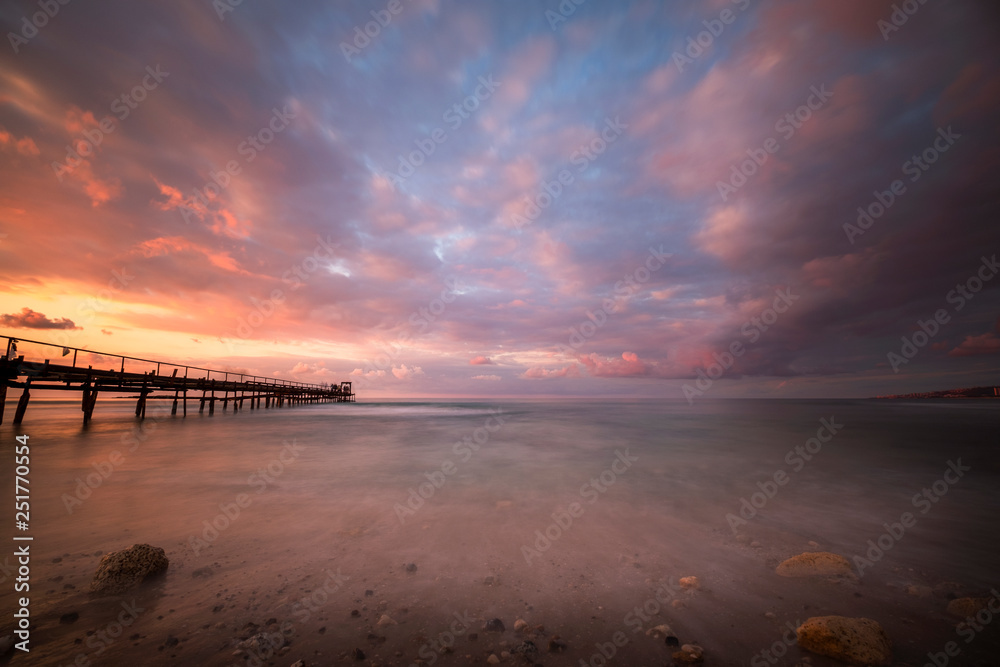 Fototapeta premium long exepusere at the sunset, Israel
