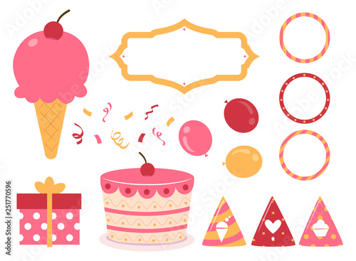 Ice Cream Birthday Elements...