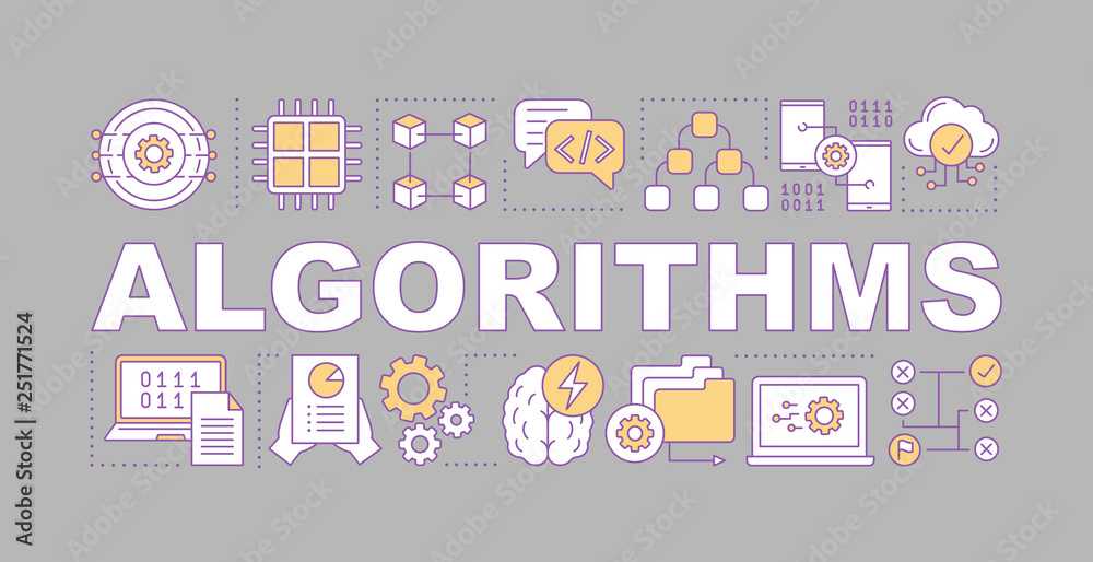 Algorithms word concepts banner