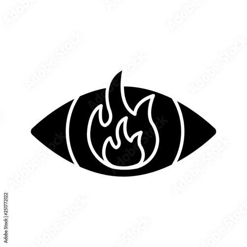 Anger glyph icon