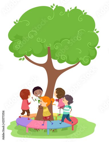 Stickman Kids Playground Tr...