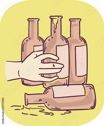 Hand Symptom Alcoholic Illustration