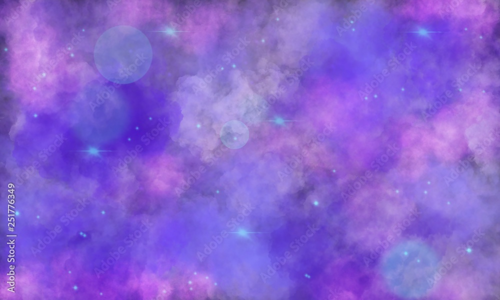 Starry Galaxy Print in Unicorn Colors Pattern.Starry outer space background  texture. - Illustration Stock Illustration
