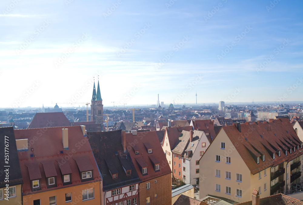 Obraz premium Über den Dächern von Nürnberg