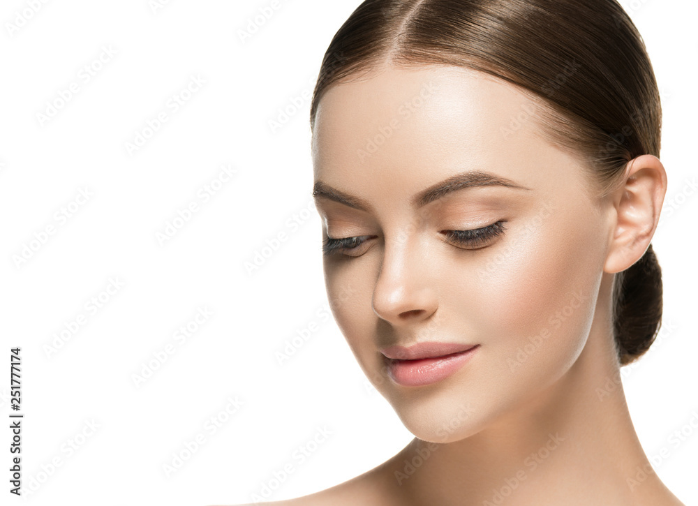 Healthy skin woman beauty female natural makeup pure skin portrait Healthy skin woman beauty female natural makeup pure skin portrait