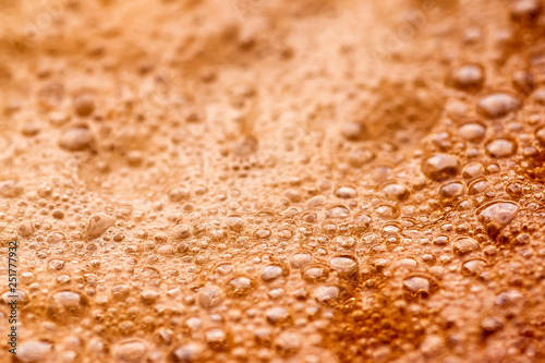 macro photo of close-up coffee espresso foam