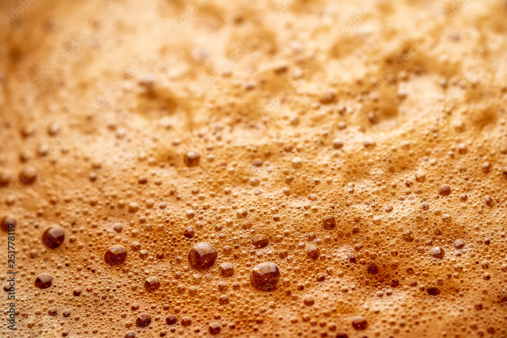 macro photo of close-up coffee espresso foam macro photo of close-up coffee espresso foam