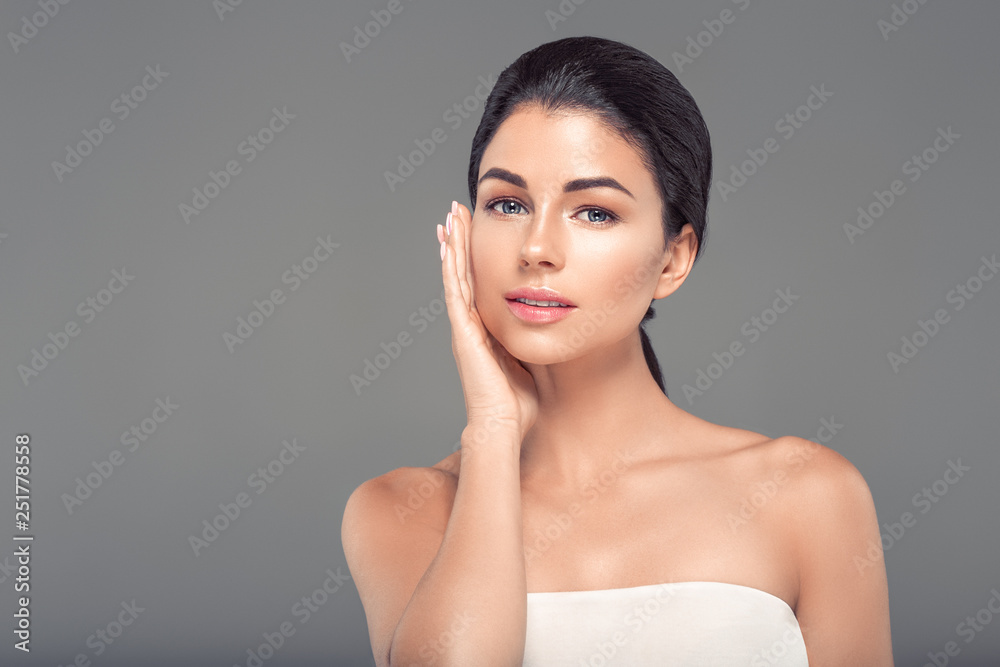 Healthy skin woman beauty female natural makeup pure skin portrait Healthy skin woman beauty female natural makeup pure skin portrait