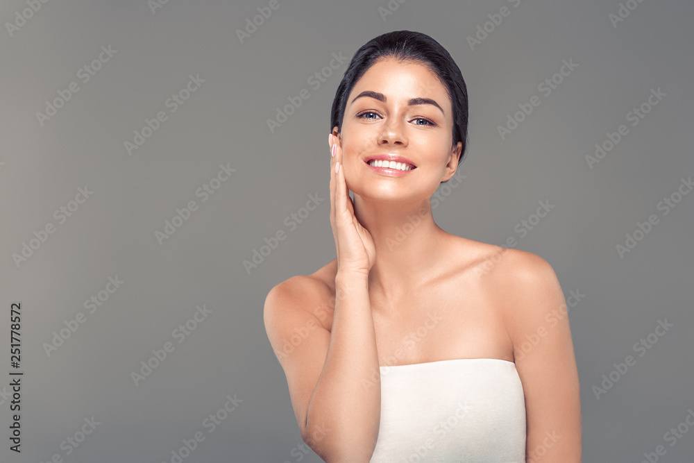 Healthy skin woman beauty female natural makeup pure skin portrait Healthy skin woman beauty female natural makeup pure skin portrait