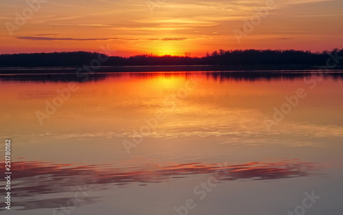 Sunset at a lake