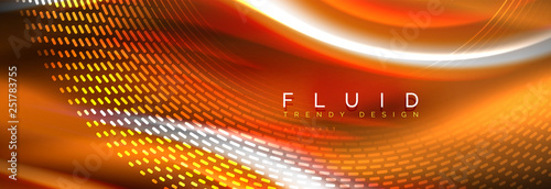 Fluid colors mixing glowing neon wave background, holographic texture