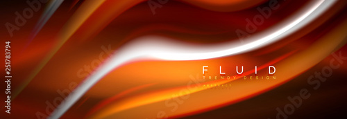 Fluid colors mixing glowing neon wave background, holographic texture